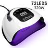 380W Profesionální sušička nehtů LED UV lampa na nehty Sušička gel laku Světlo Příslušenství pro nail art Vytvrzování gelu Nehty na nohou
