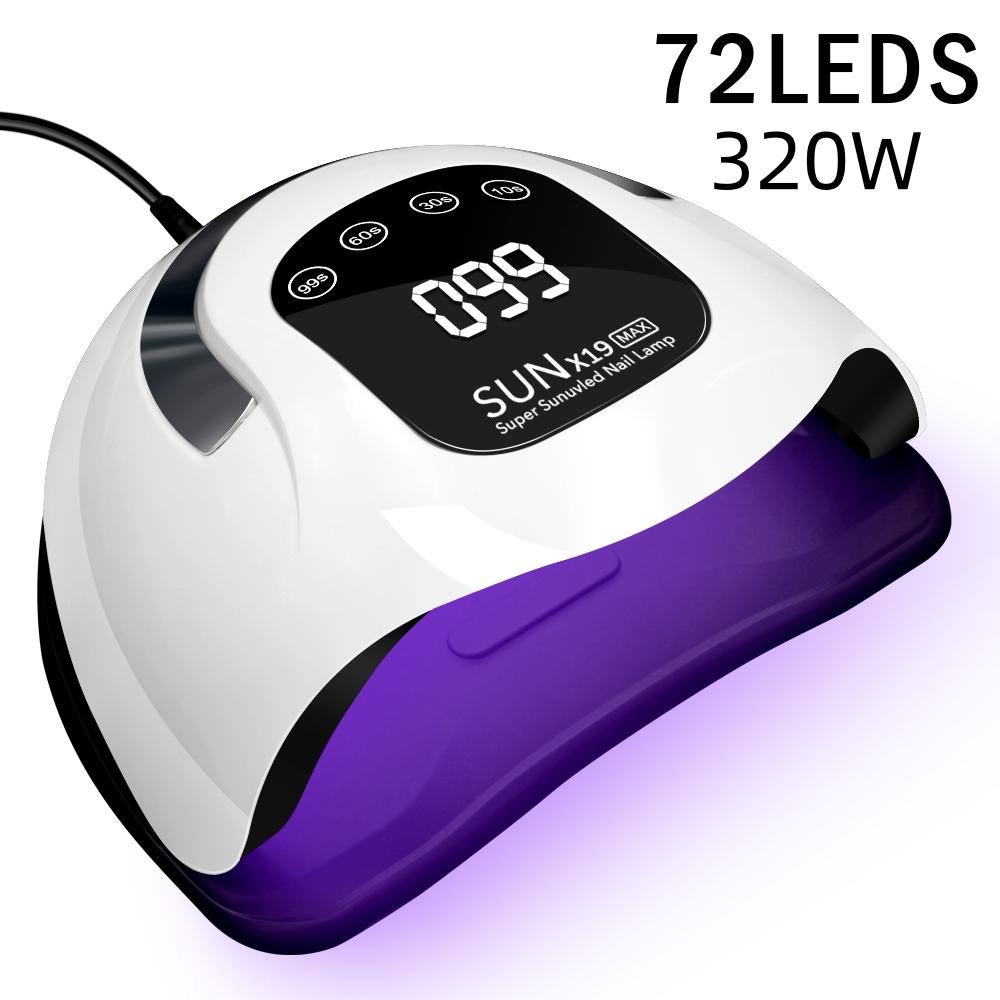 380W Profesionální sušička nehtů LED UV lampa na nehty Sušička gel laku Světlo Příslušenství pro nail art Vytvrzování gelu Nehty na nohou