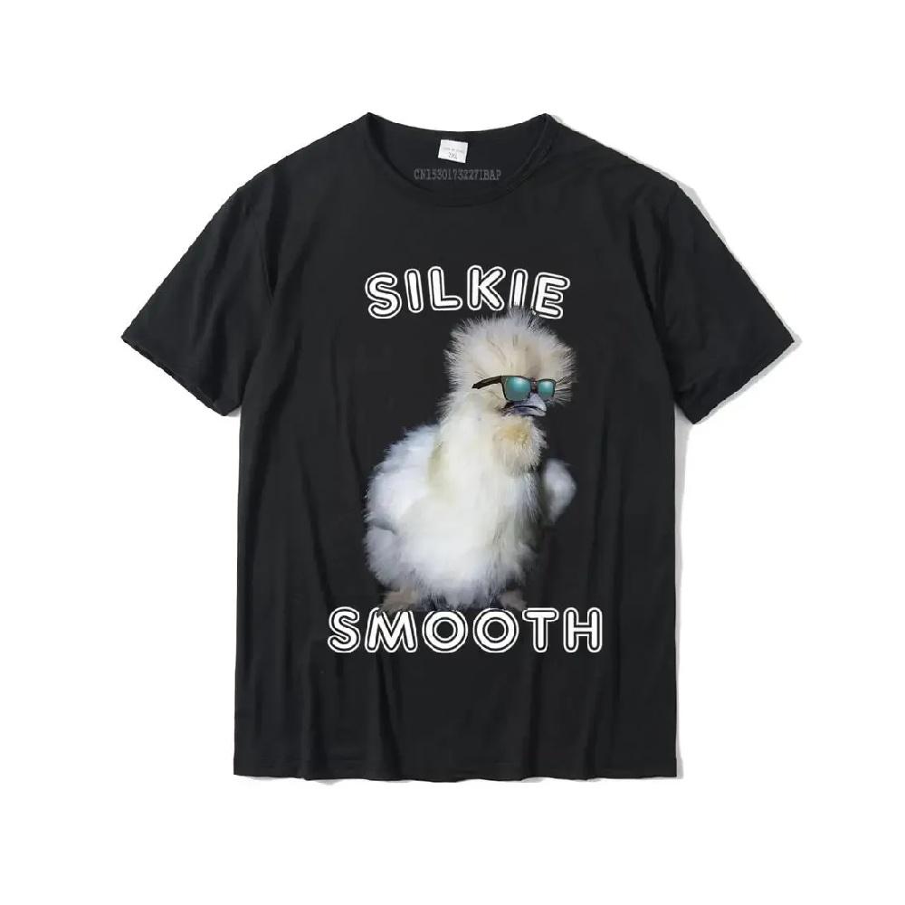 

Funny Silkie T-Shirt Chicken Lover Humor Shirt Gift Idea Casual Cotton Men s T Shirt Kawaii New Arrival T Shirts S чёрный