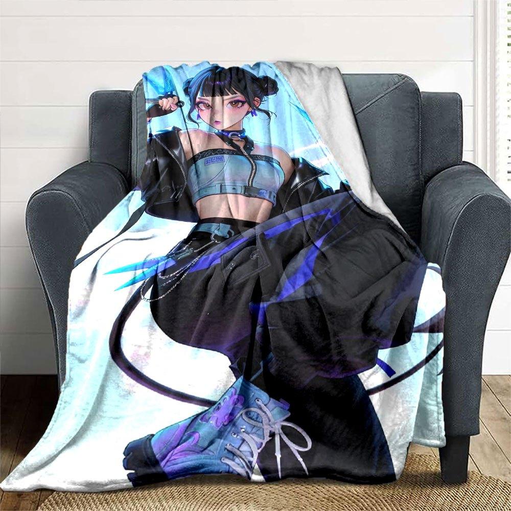 1pc Hunter X Kopo group Themed Flannel Blanket Suitable for Bed, Home Decor, Graduation Gifts, Easter, Back to School, Christmas, All Season Use