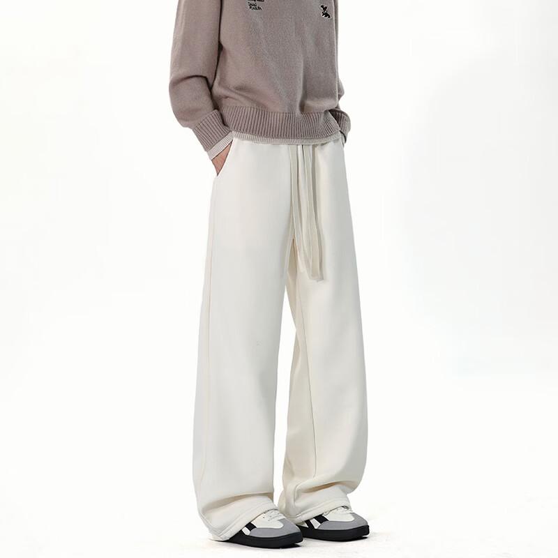 Wassup Sohot Men's Fleece-Lined Straight-Leg Sweatpants