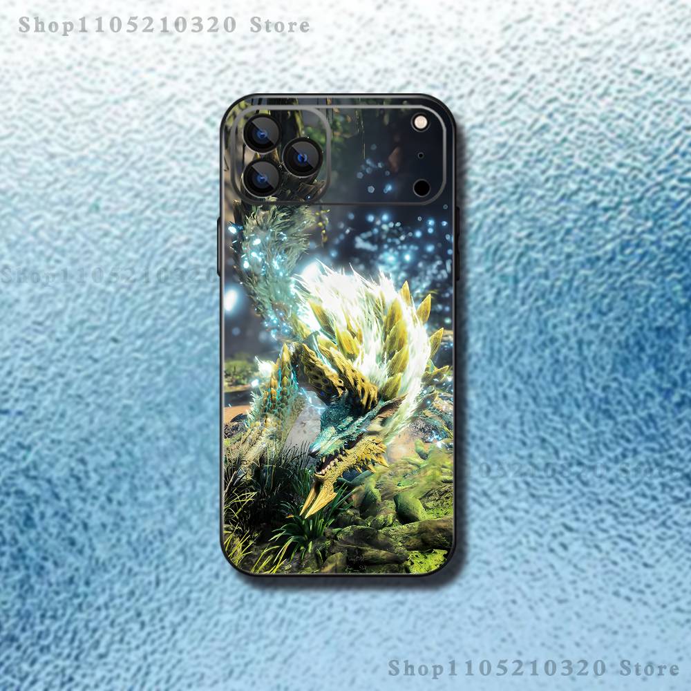 Monster Z-Zinogre Hunter Phone Case For iPhone 17,16,15,14,13,12,11,Pro,Max,Plus,E,Air,Mini Protective Black Cover
