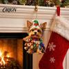2D Acrylic Holiday Pendant Christmas Animal Ornaments, Cute Flat Hanging Decorative Festival Ornament Decoration for Xmas Tree, Winter Party,