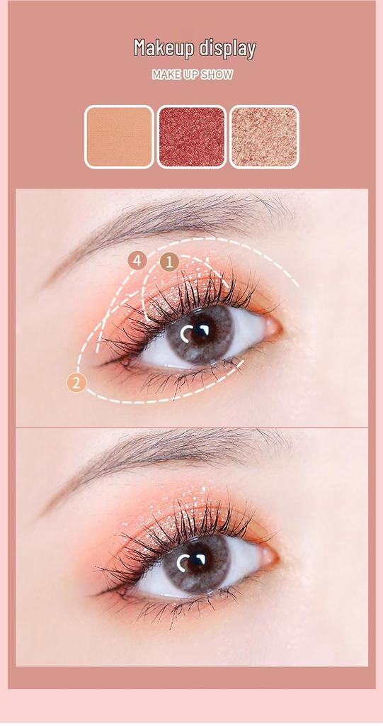 AGAG Lucky Koi Butterfly Eyeshadow Palette: 6 Earth Tone Colors in Pearl, Glitter, Shimmer, and Matte Finishes for Beginners