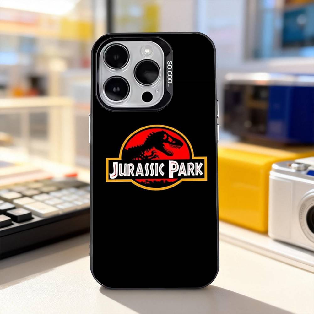 J-Jurassic Park W-World Pro iPhone 11,12,13,14,15,16,17,Pro,Max,Plus,E,Air,Mini Kryt na telefon IMD Matná černá