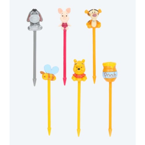Disney Lunch Picks, Winnie the Pooh Picks, Set of 6, Perfect for Lunchboxes! Tokyo Disney Resort Exclusive, Tigger, Eeyore, and Piglet