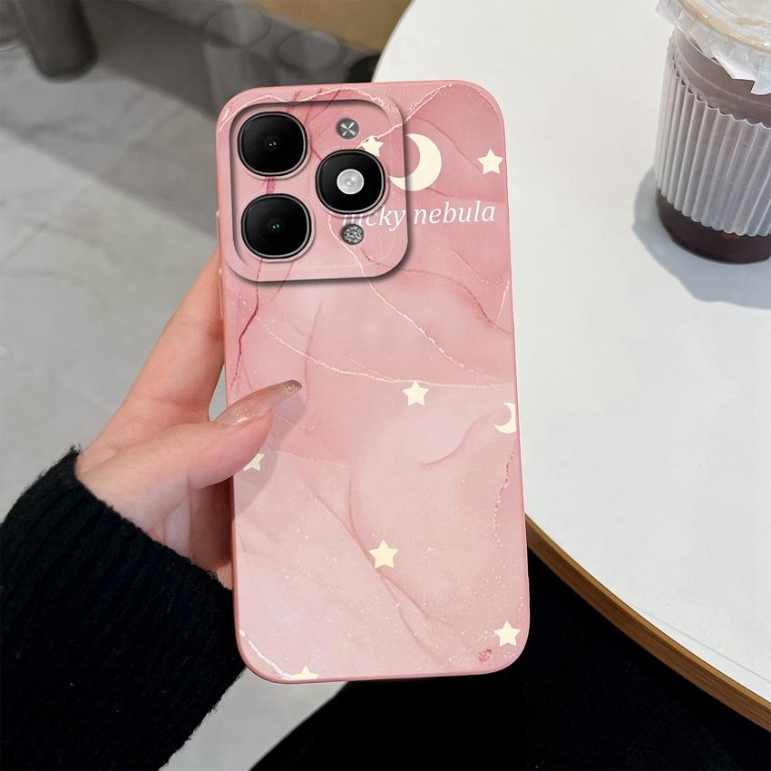 For itel A90 A50C A80 P60 S25 Ultra Power 70 Phone Cover Pretty Flower Pattern Smooth Liquid Silicone Screen Protector Shockproof Case For itel Casing