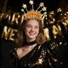 New Years Headband - Gold Star Headband for Women Birthday Holiday Christma News Year's Eve Party Decorations