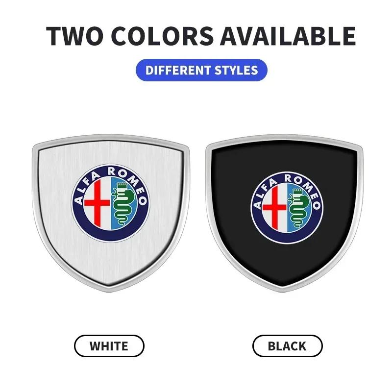 3D Metal Shield Emblem Car Window Body Side Badge Stickers For Alfa Romeo Sportiva Giulia Giulietta 159 156 Stelvio Accessory