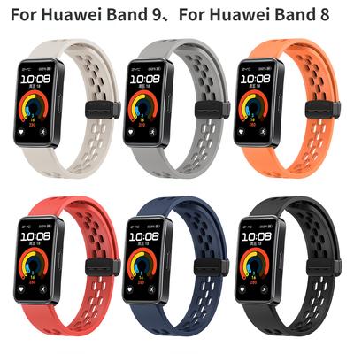 Magnetický remienok pre inteligentné hodinky Huawei Band 9 Magnetická pracka Correa Náramok na zápästie Huawei Band 8