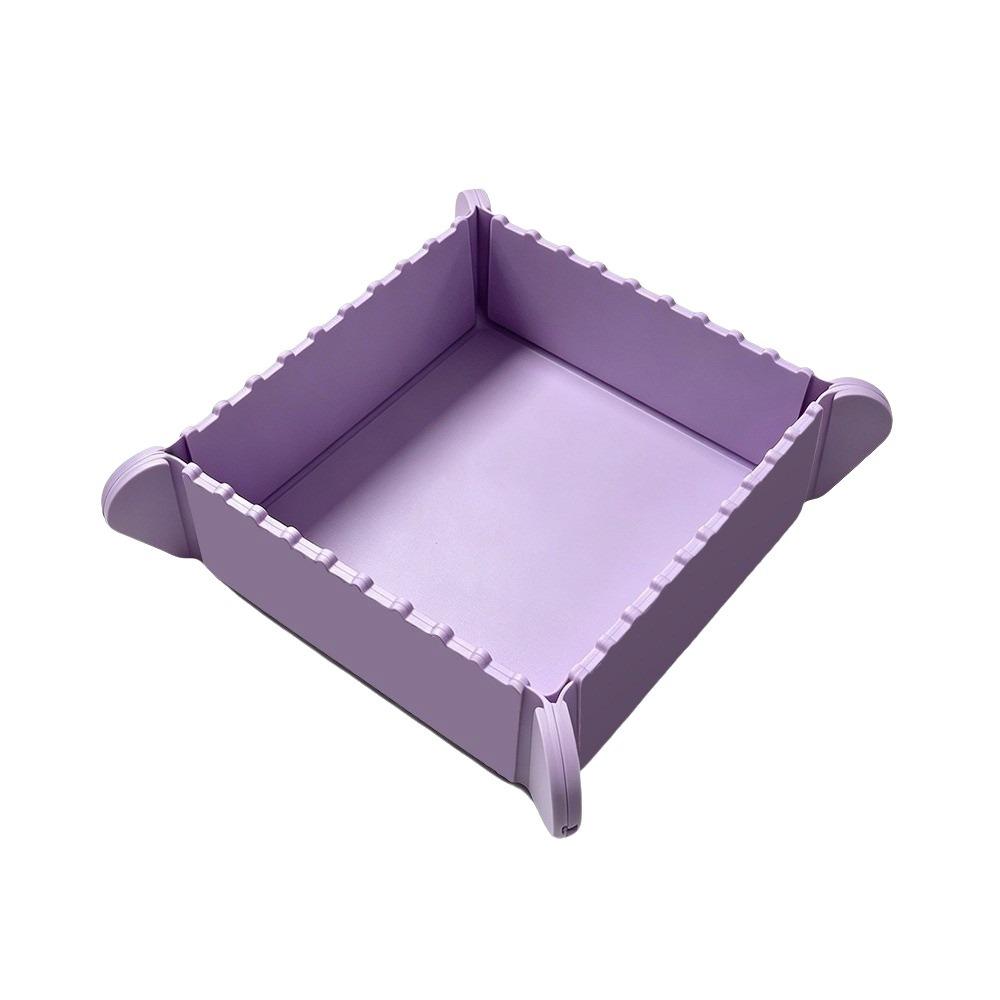 Silicone Magnetic Storage Box Non-slip Foldable Camping Plates Collapsible Snack Tray  Hiking