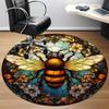 1pc Bee Stained Glass Chair Carpet for Office, Soft Comfortable Mat For Office, Living Room, Bedroom, Machine Washable Carpet yy251112198