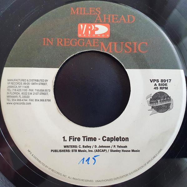 

7inch Record CAPLETON - Fire Time VPS8917 VP Records 2004 US Reggae, Ska & Dub Used