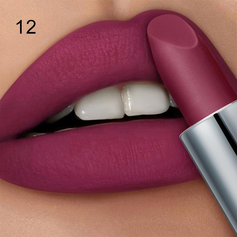 

Матовая роскошная губная помада, водостойкая долговечная глазурь для губ, насыщенные цвета, блеск для губ, высокопигментированный макияж для губ, подарок для женщин 12#