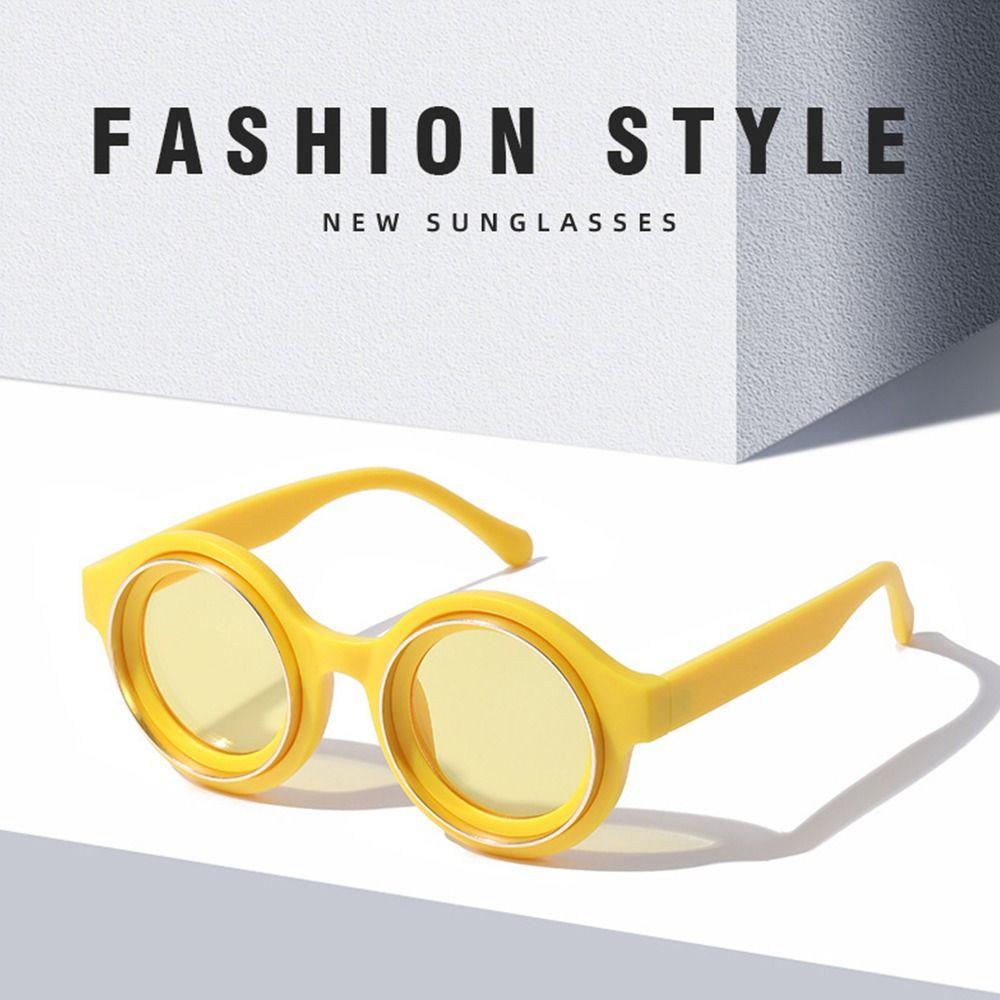 Módní Retro Kulaté Sluneční Brýle Vintage Street Sluneční Brýle Hip Hop Cool Punkové Stíny pro Muže