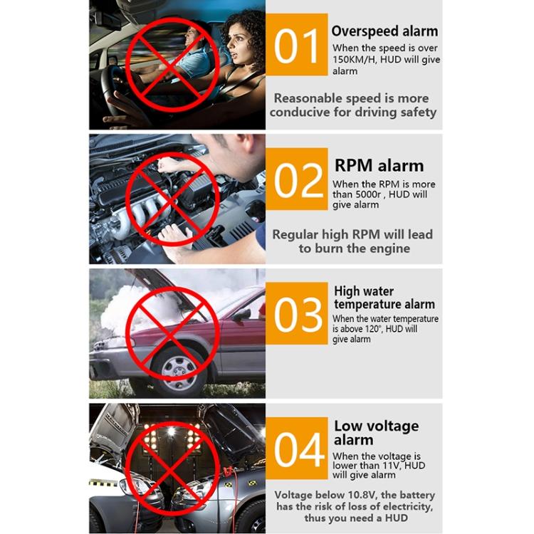 A900 OBD2 3.5 inch Car Head Up Display