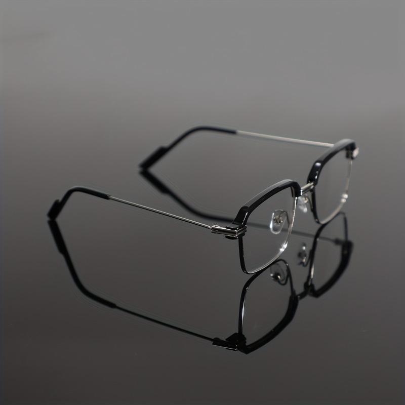 Pánské elegantní brýle s kovovým čtvercovým rámem – protimodré lehké, módní a odolné pro každodenní nošení, školu a kancelář