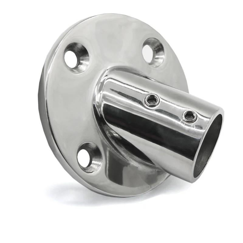316 oțel inoxidabil 45 de grade pentru puntea bărcii, balustradă, bază rotundă pentru accesorii de piese pentru bărci cu tub de 1"