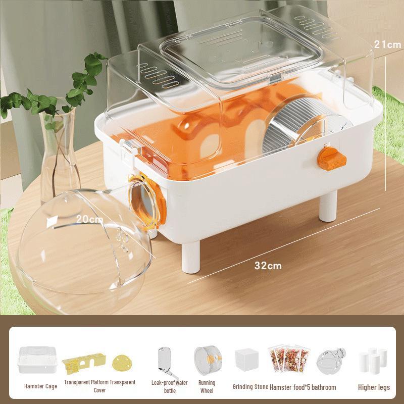 Luxury Acrylic Travel Cage for Baby Golden Hamsters