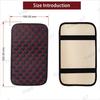 Quilted Embroidery PU Leather Car Armrest Box Cover Pad Center Console Protector