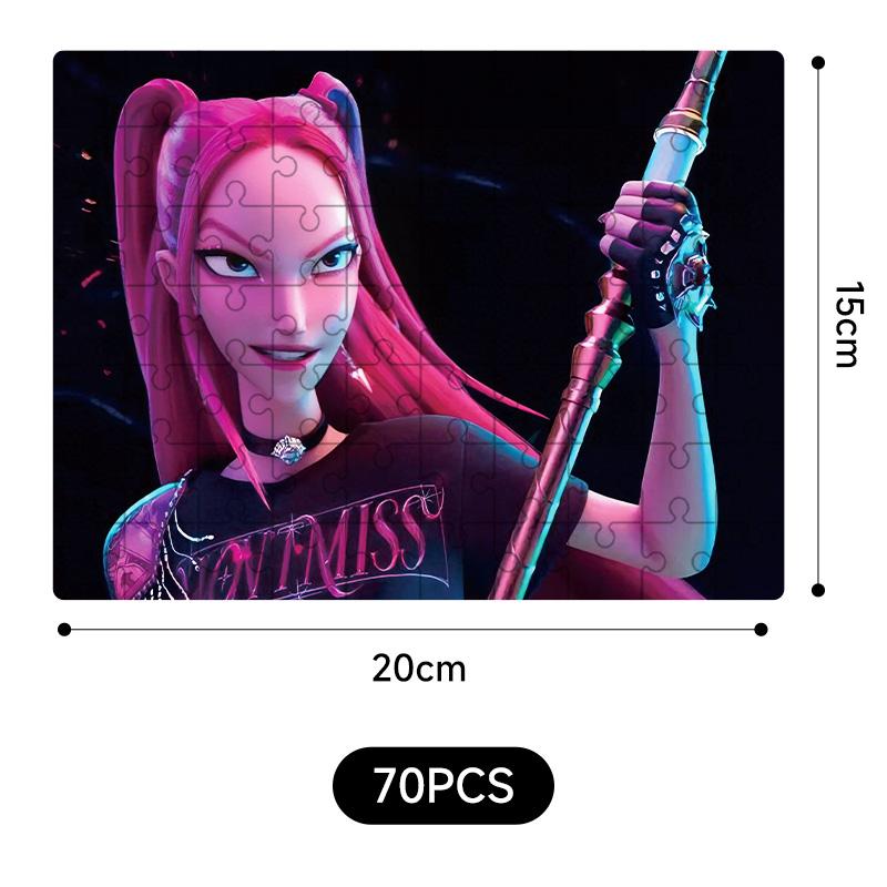 New Kpop Demon Hunters 20*15Cm Jigsaw Puzzle Toys Rumi Mira Zoey Huntrix Character Pattern Board Game Home Decor Children Gifts