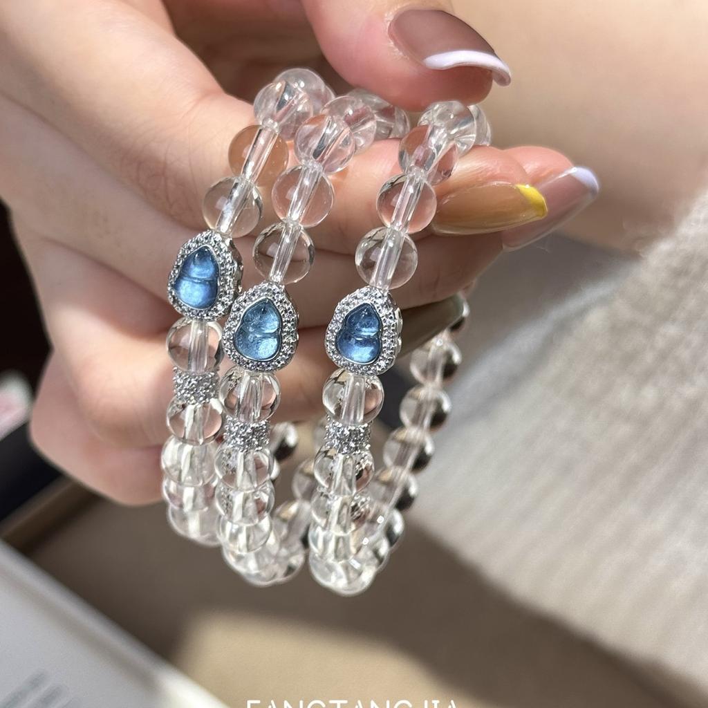 Natural white crystal bracelet, light luxury niche exquisite women's bracelet