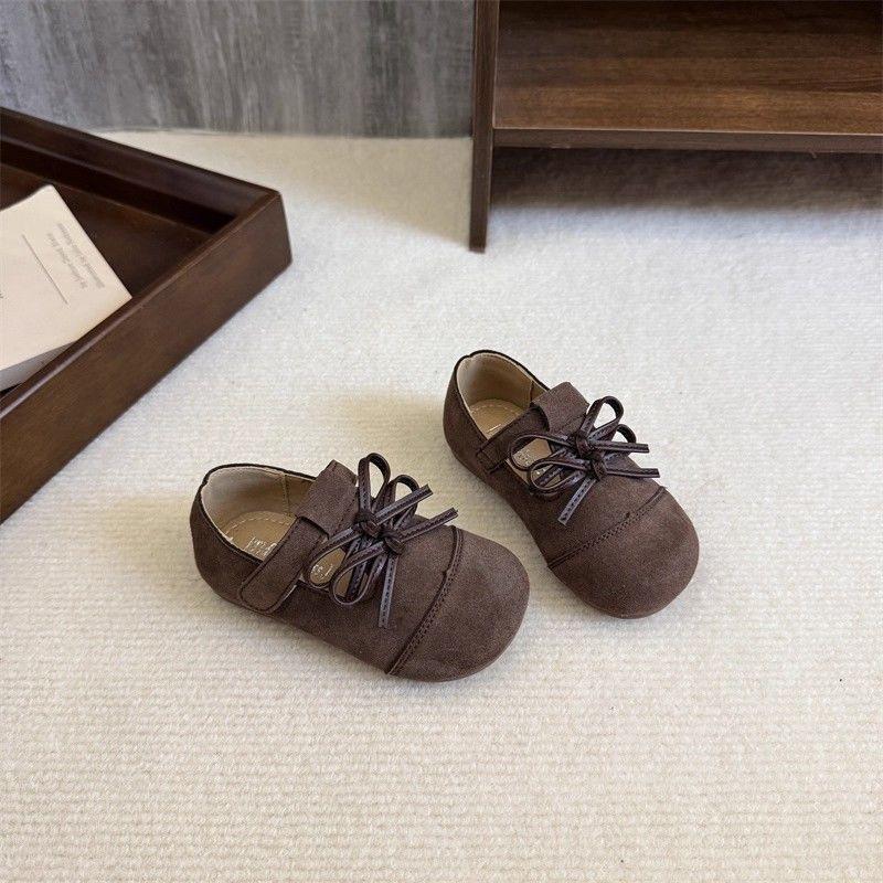 

New Style Girls Shoes - Low-cut Leather Shoes for Children, Soft Sole, Baby Single Shoes 25 коричневий