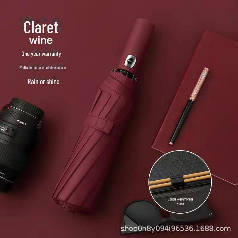 Parapluie pliant automatique pour femme avec protection UV et logo