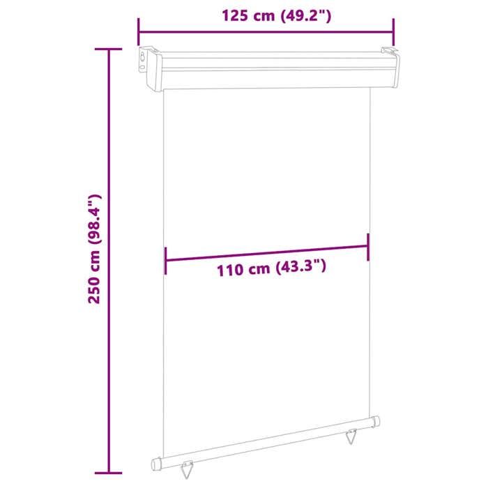 VidaXL Auvent latéral de balcon 120x250 cm Marron