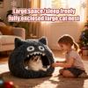 Cat Bed Cave Cute Warm Mouth Open House Washable Cat Hideaway House with Washable Cushion for Kitten Small Pet Indoor Outdoor