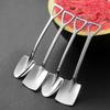 TAORANJU Stainless Steel Dessert Spoons, 4 Pcs Mini Pointed Coffee and Ice Cream Spoons for Cake, Yogurt, Sugar, Tea