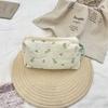 Large Capacity Blue Begonia Cosmetic Bag Travel Toiletry Organizer Makeup Pouch for Women Travel Essentials Storage Bags