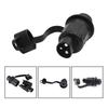 1Pc 12V 3 Pin Trailer Plug/Socket an Trailer Truck Cable Connector Black 3-Pin Trailer Plug Socket Adapter Car Accessories