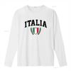 Mens Italia Vintage Sports Design Italy Flag Shield Travel T Shirt White Large Vintage Washed Breathable Casual