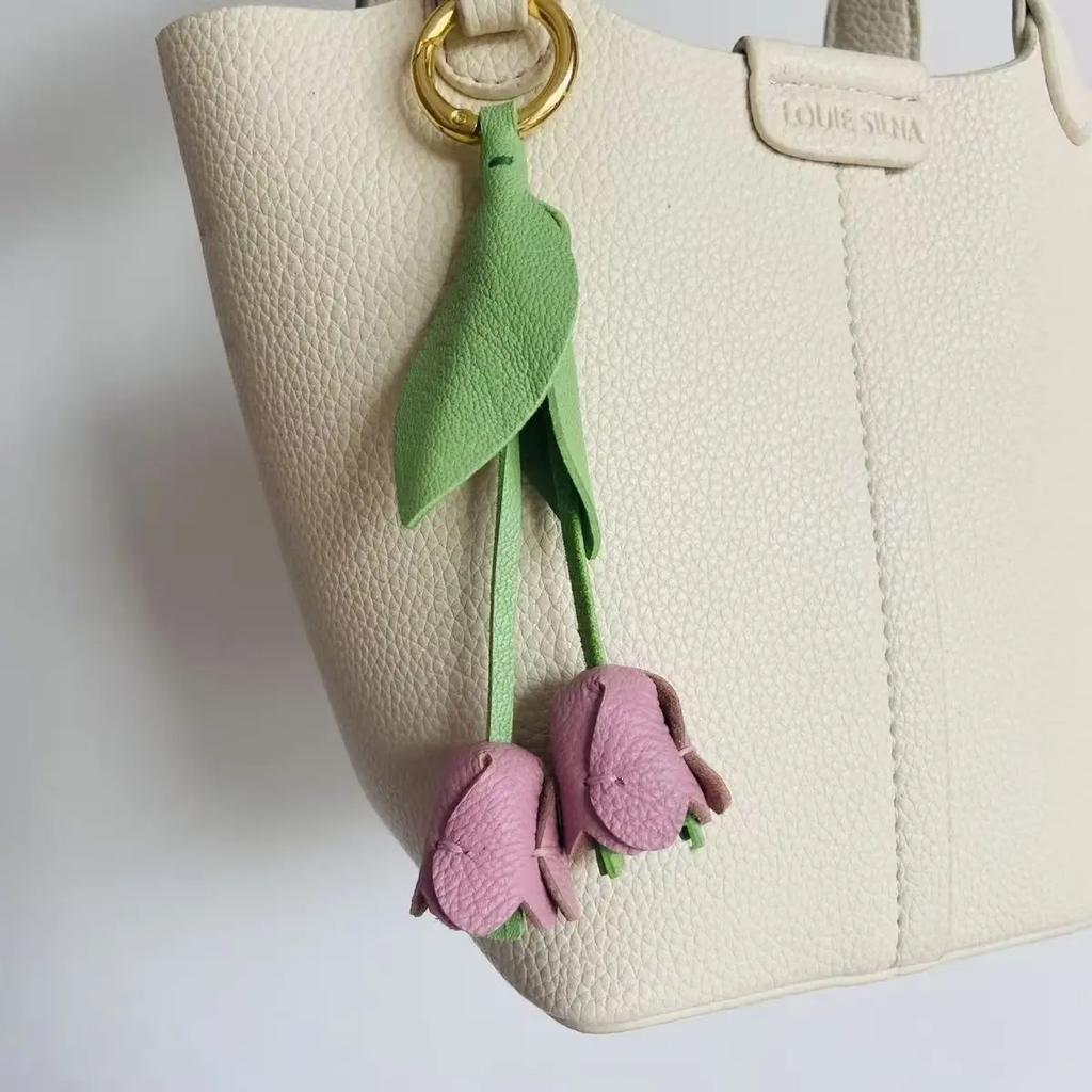 Handmade Tulip Niche Design Key Chain Bag Decoration Exquisite Gift