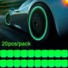1/20pc Luminous Valve Caps Fluorescent Night Glowing Car Decor Universal Motorcycle Bicycle Dustproof Tyre Valve Decorative Stem
