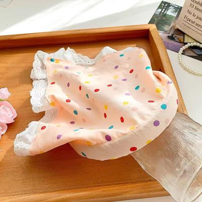 Rural Style Lace Headband New Blast Furnace Top Triangular Scarf Headband French Retro Checkered Sweet Cute Headscarf Headband