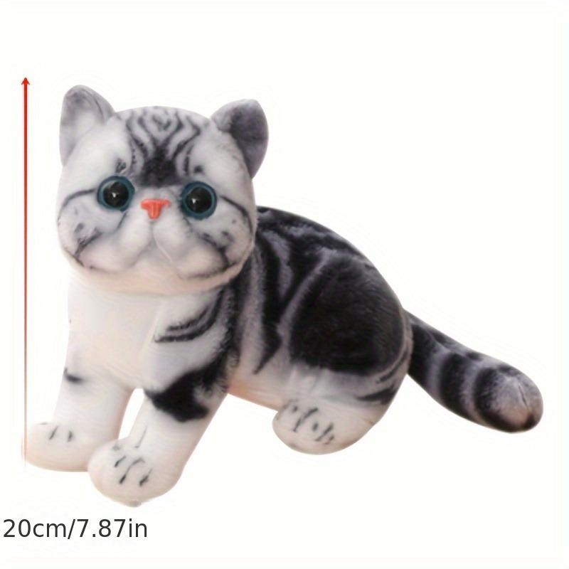 Stuffed Lifelike Cats Plush Toy Simulation American Shorthair Cute Cat Doll Pet Toys Home Decor Gift