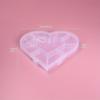2pcs Heart Design Clear Nail Art Decoration Storage Box Jewelry Storage Box For Jewelry Organization