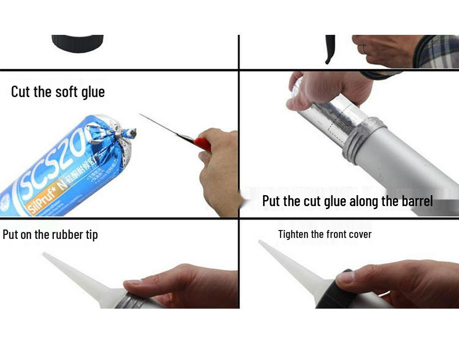 995 Universal Aluminum & Stainless Steel Caulking Gun - Labor-Saving Adhesive and Glass Glue Applicator