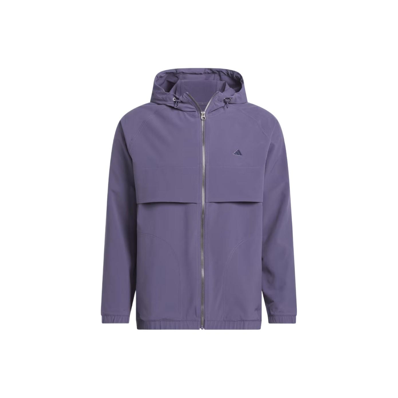 

Adidas Ветровка на молнии с капюшоном, однотонная, с длинным рукавом, рубашка для гольфа, мужские топы JL7916 S