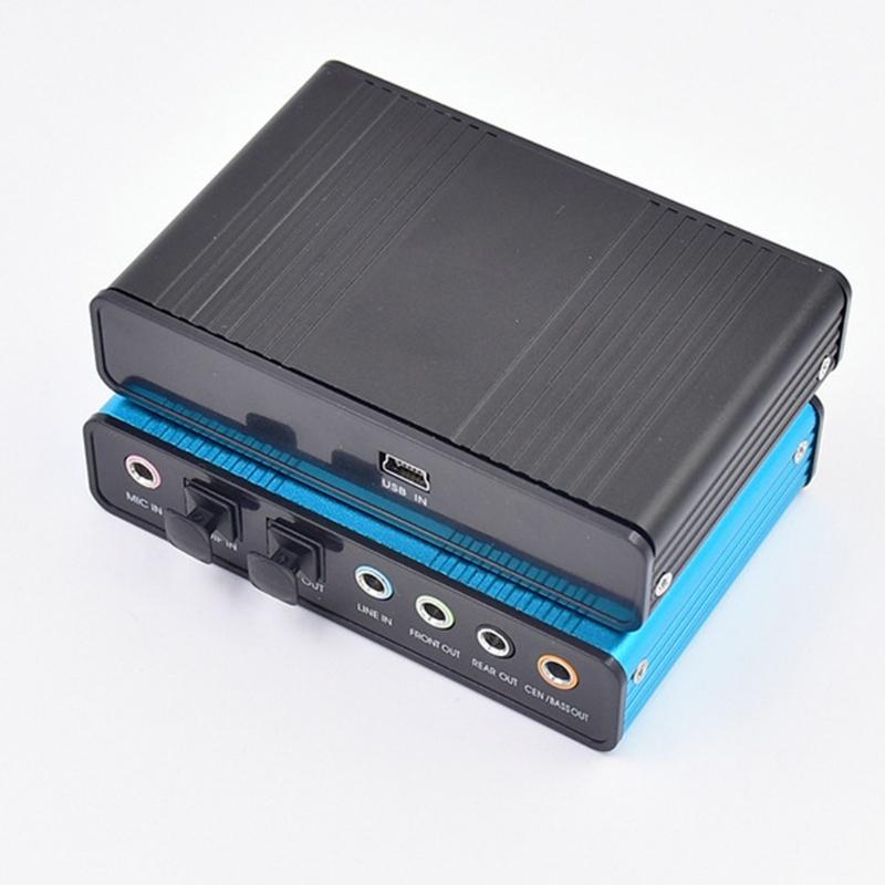 HIFI Sound USB External Sound Card 6.1 Channel Auditory Adapter Easy To Use Design For PC Gaming Computers