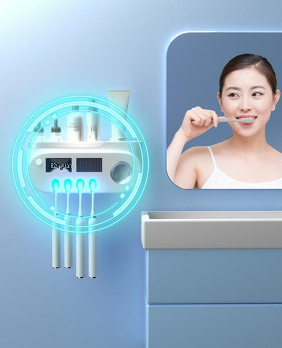 Wall-Mounted Toilet Brush Set with Base - Luxurious and Drainable Design