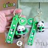 Novelty Creative Cute Panda Keychain Pendant  Funny Car Keyring Exquisite Kawaii Backpack Decoration Accessories Gifts