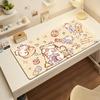 Antislip Gaming Mouse Pad Stitched Edge Desk Mat Large Size Cartoon Cat Design with Hearts Keyboard Pad for Gamers