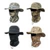 Fischerhut Sturmhaube Vollgesichtsmaske Set Breiter Rand Fischerkappe Sonnenschutz für Männer Frauen Angeln Wandern Camping