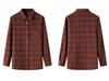 Women's Brushed Plaid Long Sleeve Shirt - Thickened & Warm, 2025 Autumn/Winter Collection