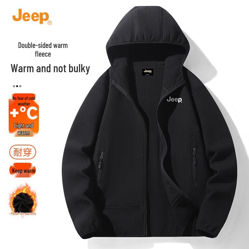 Jeep Men's Winter Fleece Hooded Jacket