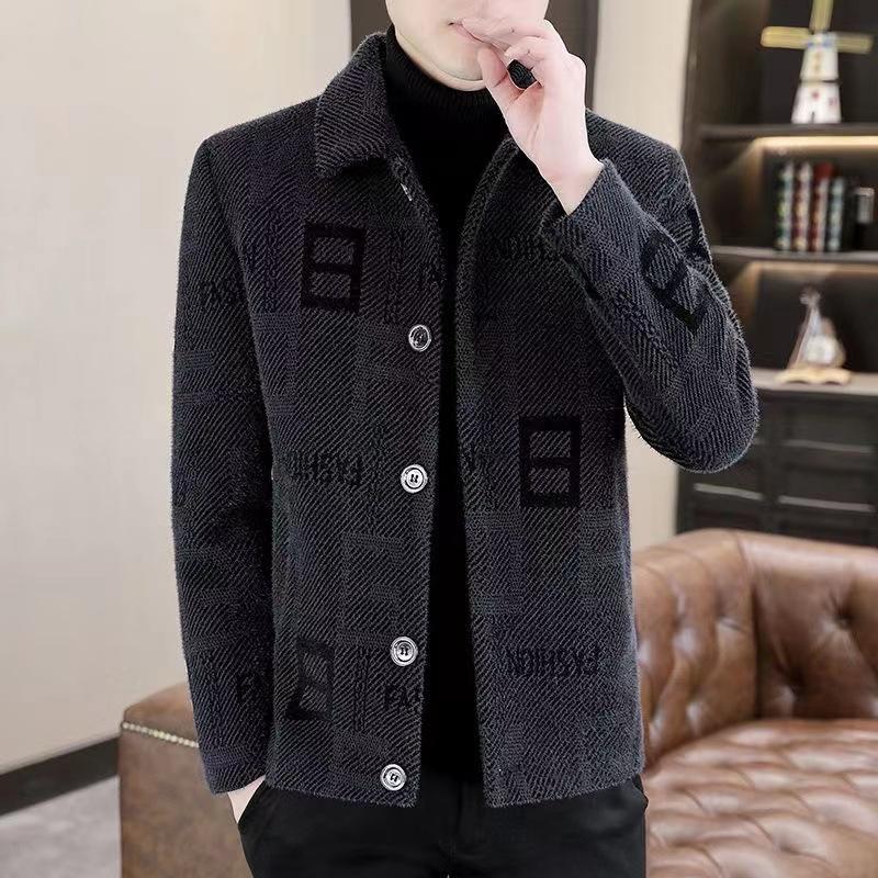 High-end Short Woolen Coat for Men's Autumn and Winter, Korean-style Warm and Thick Casual Jacket
