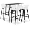 5 Piece Bar Set in Black and White